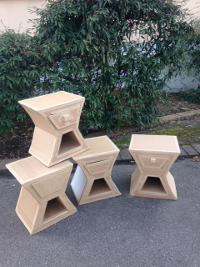 petits meubles en carton recyclé