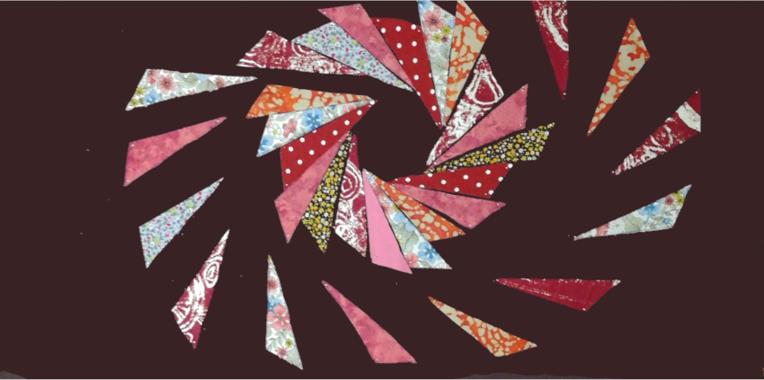 spirale sur tissu brun